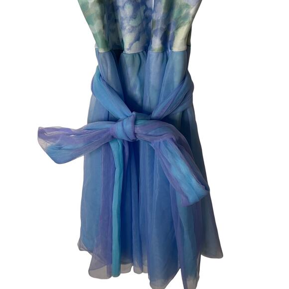 Girls Dress Size Small Blue Fairy Dance Recital Fit and Flair Tutu Ballerina - Picture 2 of 8